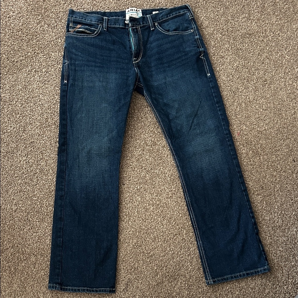 Ariat Men's Dark Blue Straight Jeans